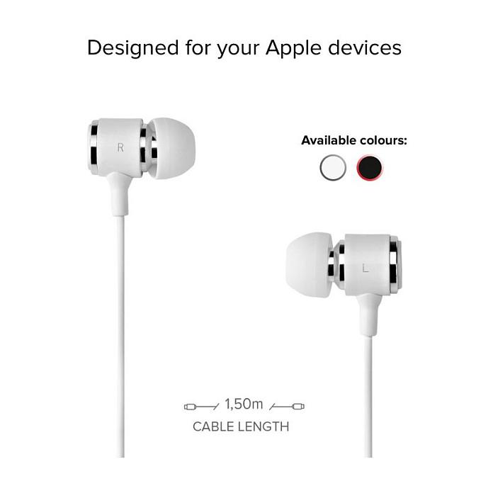 Kufje me kabllo SBS TEINEARLIGHTW / In-Ear Stereo / Lightning / Mikrofon / 1.2 m – Bardhë - 4