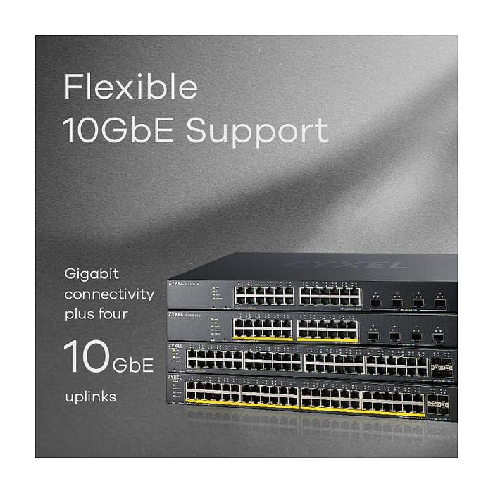 Switch Zyxel XGS1935-28HP, 24x Gigabit Ethernet RJ45 PoE+, 4x 10G SFP+, PoE 375W, 128Gbps, Layer 3 Lite, Rack 1U - Zezë - 5