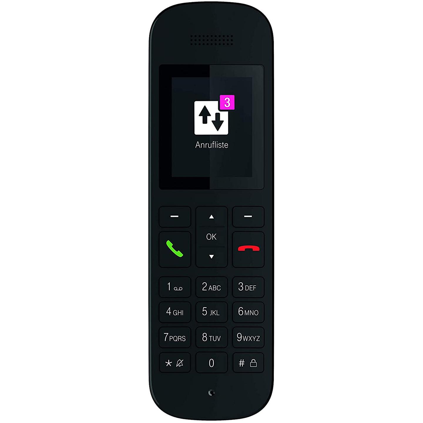 Telefon VoIP Telekom Speedphone 52, DECT-CAT-iq 2.0, Ekran me Ngjyra 2.4", Bluetooth, HD Voice - Zezë - 1