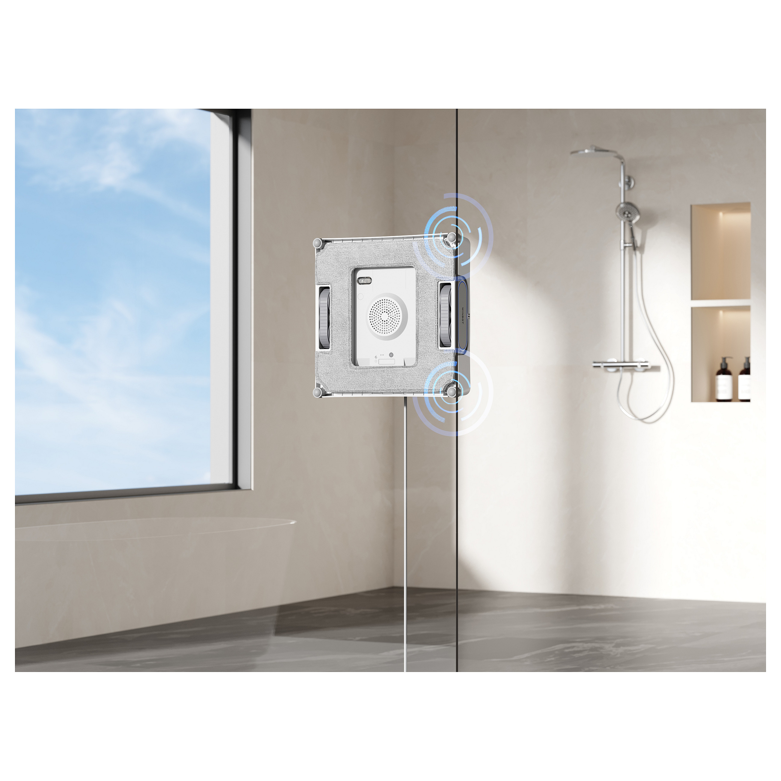 Fshesë robotike për pastrimin e dritareve Ecovacs Winbot W2 PRO OMNI - Bardhë - 12