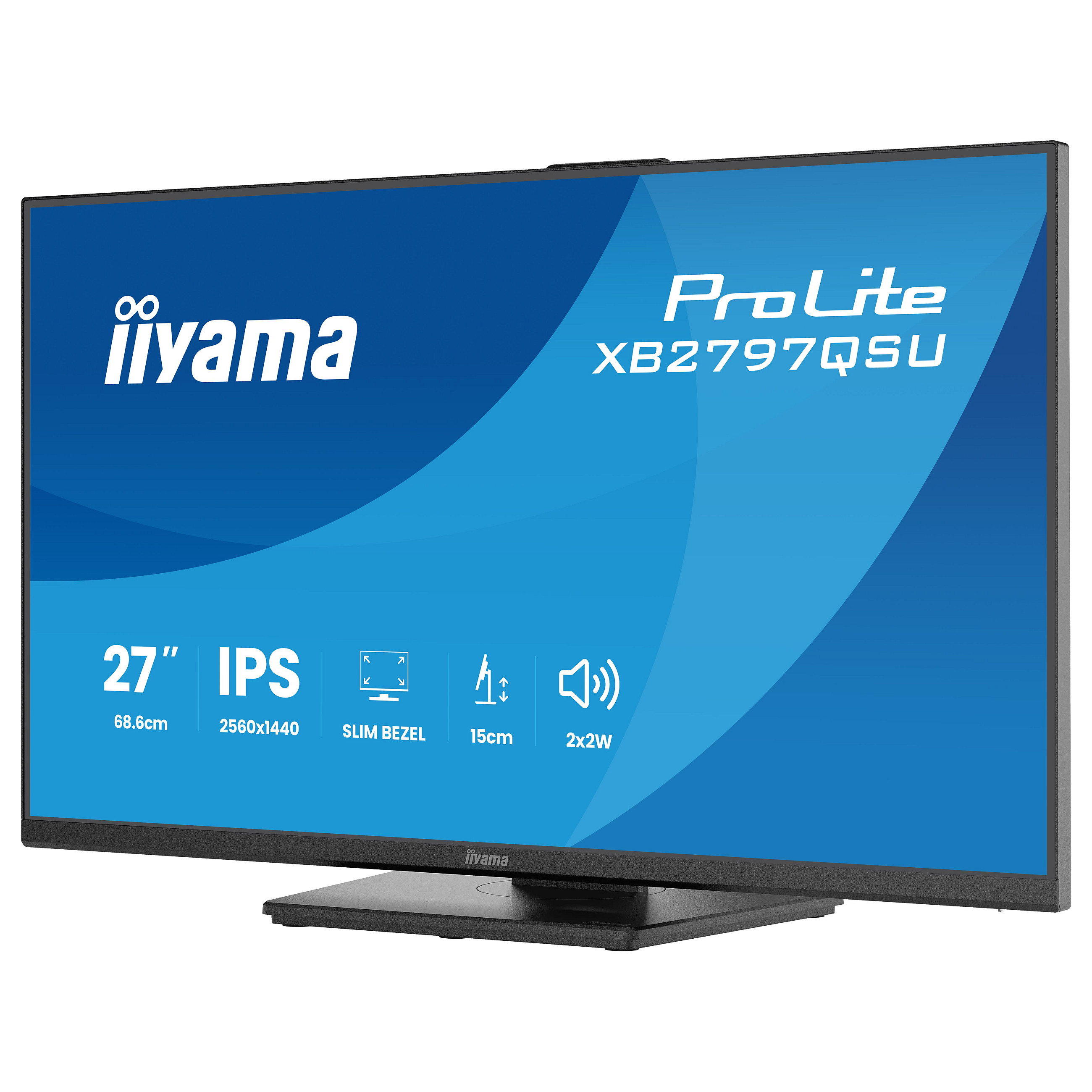 Monitor iiyama ProLite XB2797QSU-B1 / 27"/ Quad HD IPS LED / 75Hz / 1ms / HDMI+DP - Zezë - 12