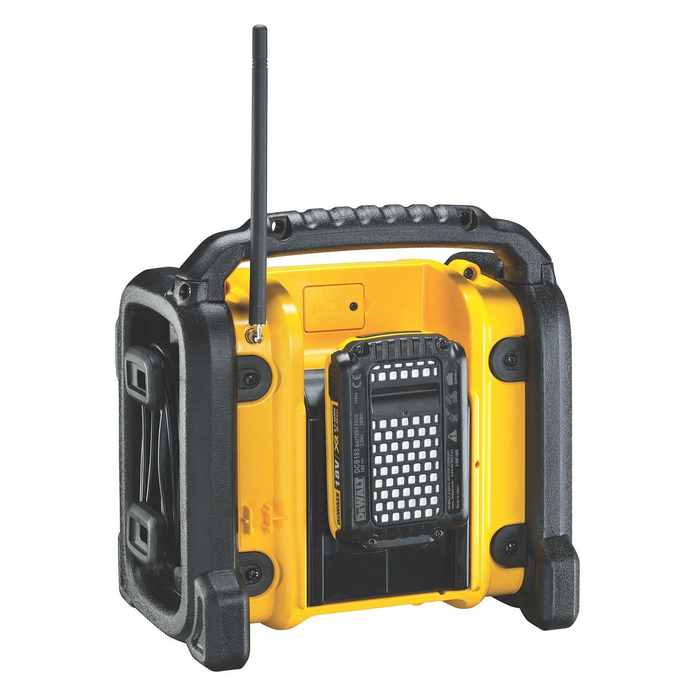 Radio DeWALT DCR020-QW, 10.8-18V, DAB+/FM, AUX, USB - Verdhë/Zezë - 9