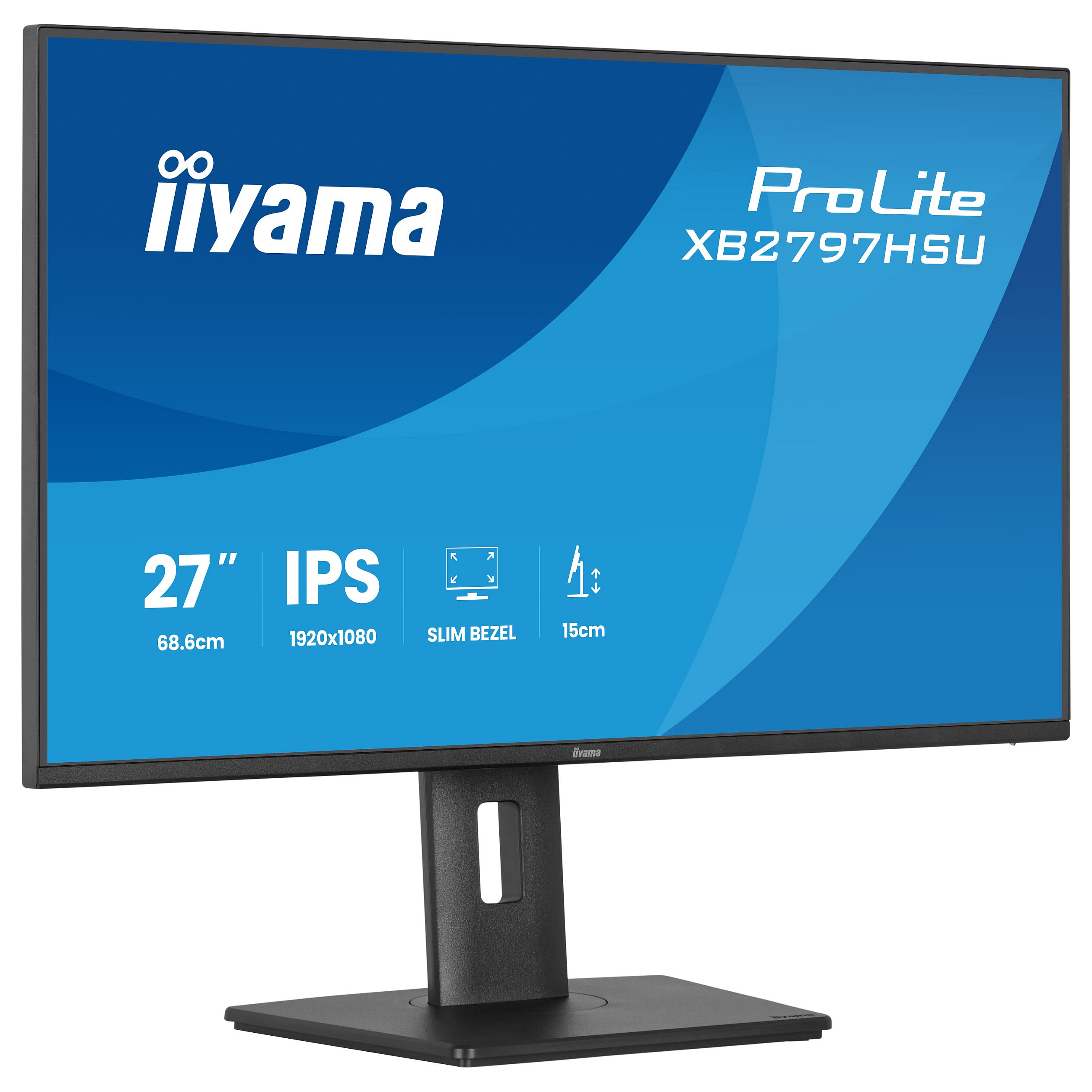 Monitor iiyama ProLite XB2797HSU-B1 / 27"/ Full HD IPS / LED / 120 Hz / 4 ms / HDMI+USB+DP- Zezë - 2