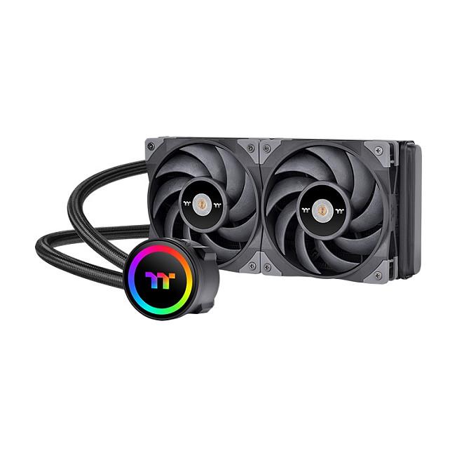 Ftohës për Procesor Thermaltake Toughliquid 240 ARGB / AIO / Radiator 240 mm / 2x 120 mm / ARGB / 3300 RPM - Zezë