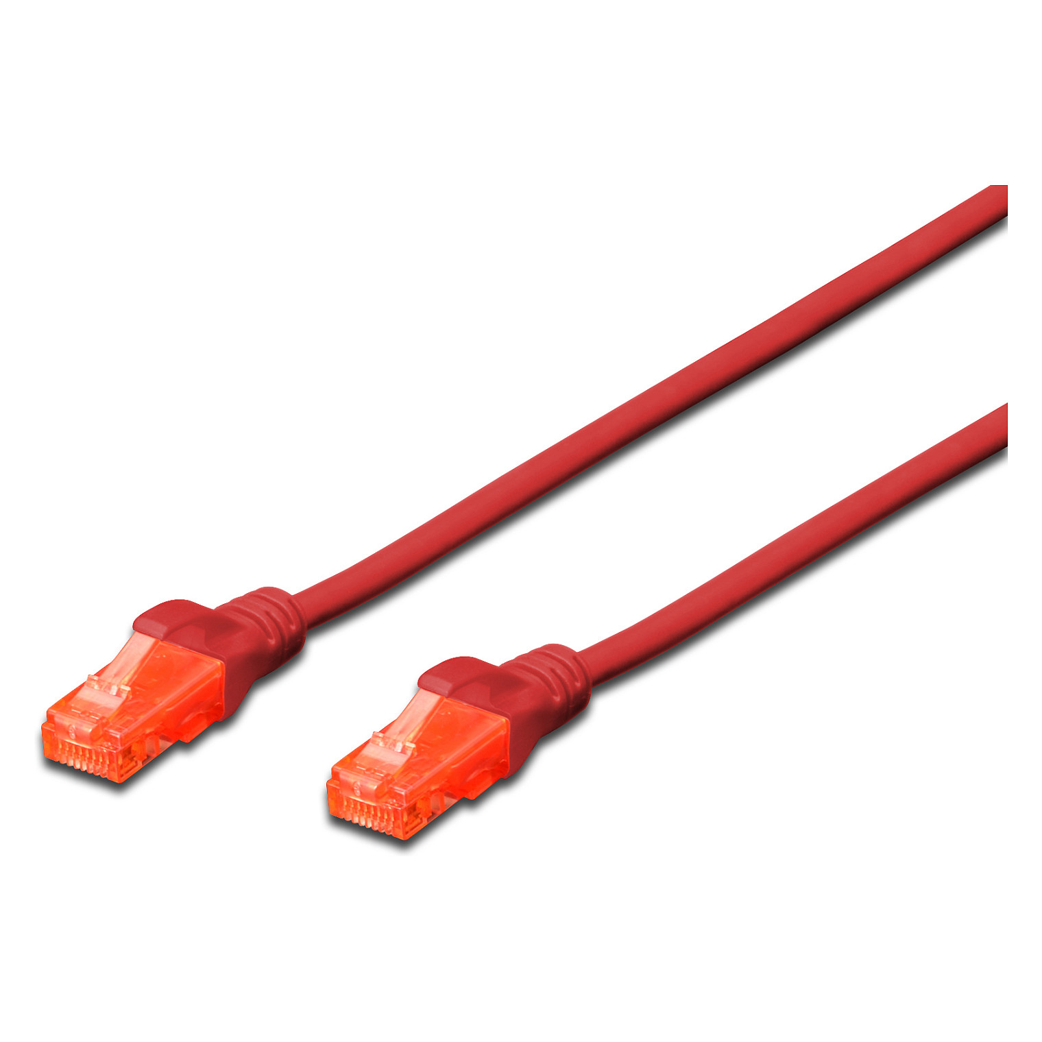 Kabllo për Rrjet DIGITUS Patch Cable Cat6 U/UTP / LSZH / 0.25m - Kuqe - 1