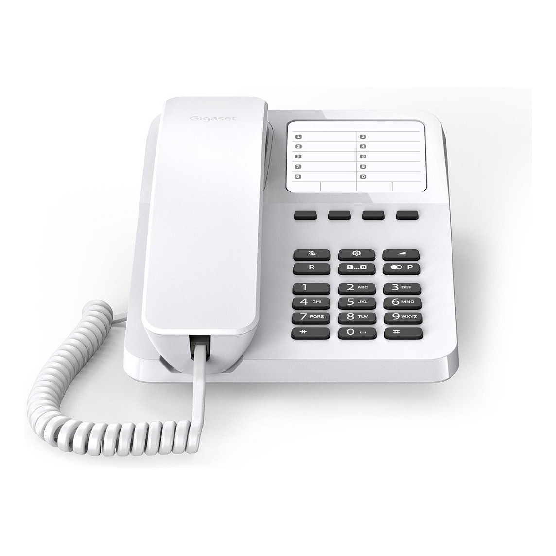 Telefon Gigaset DESK 400 / Analog / 10 Taste për Thirrje të Shpejtë - Bardhë