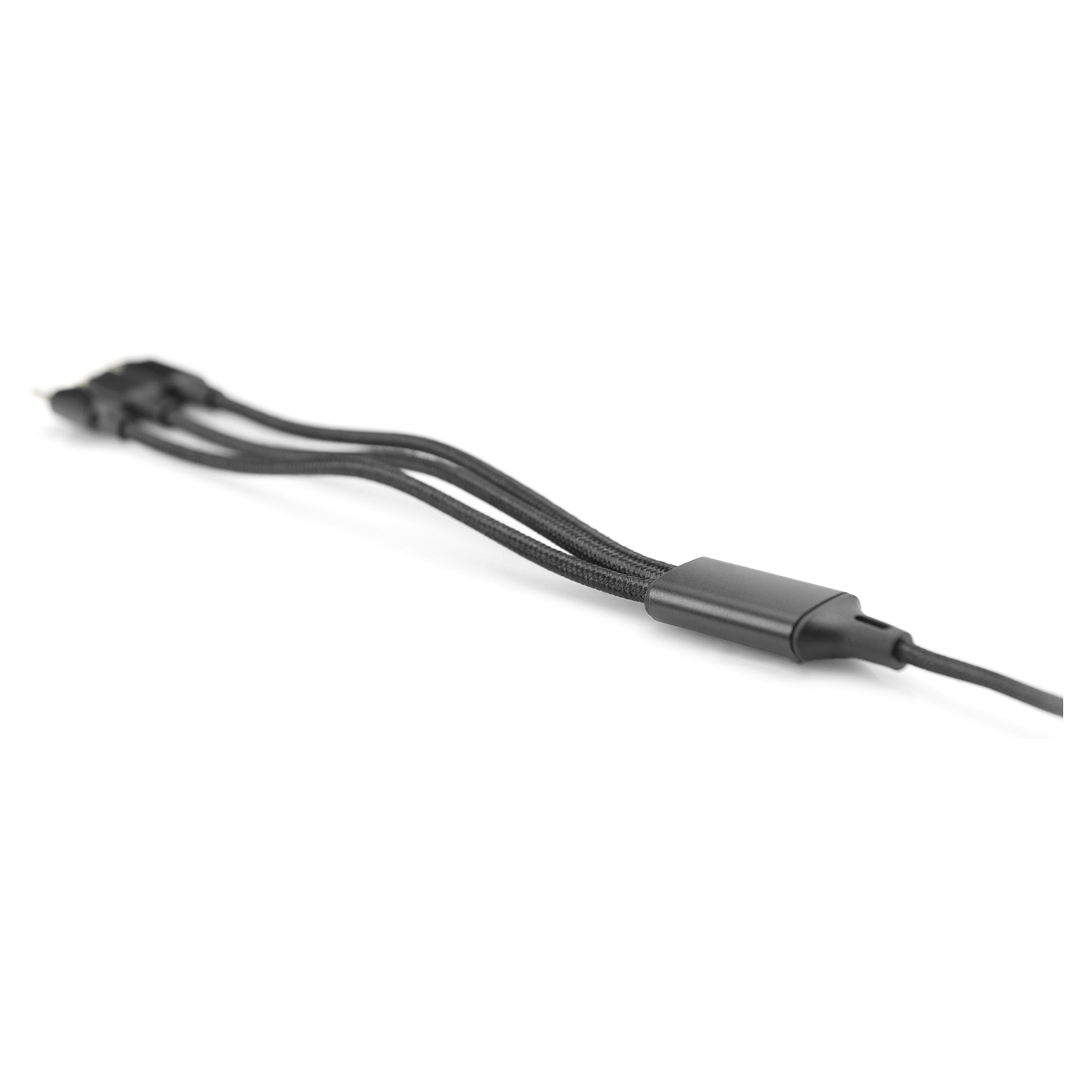Kabllo DIGITUS LAK 3‑in‑1 USB‑A + Lightning + MicroUSB në USB‑C / 1m - Zezë - 2