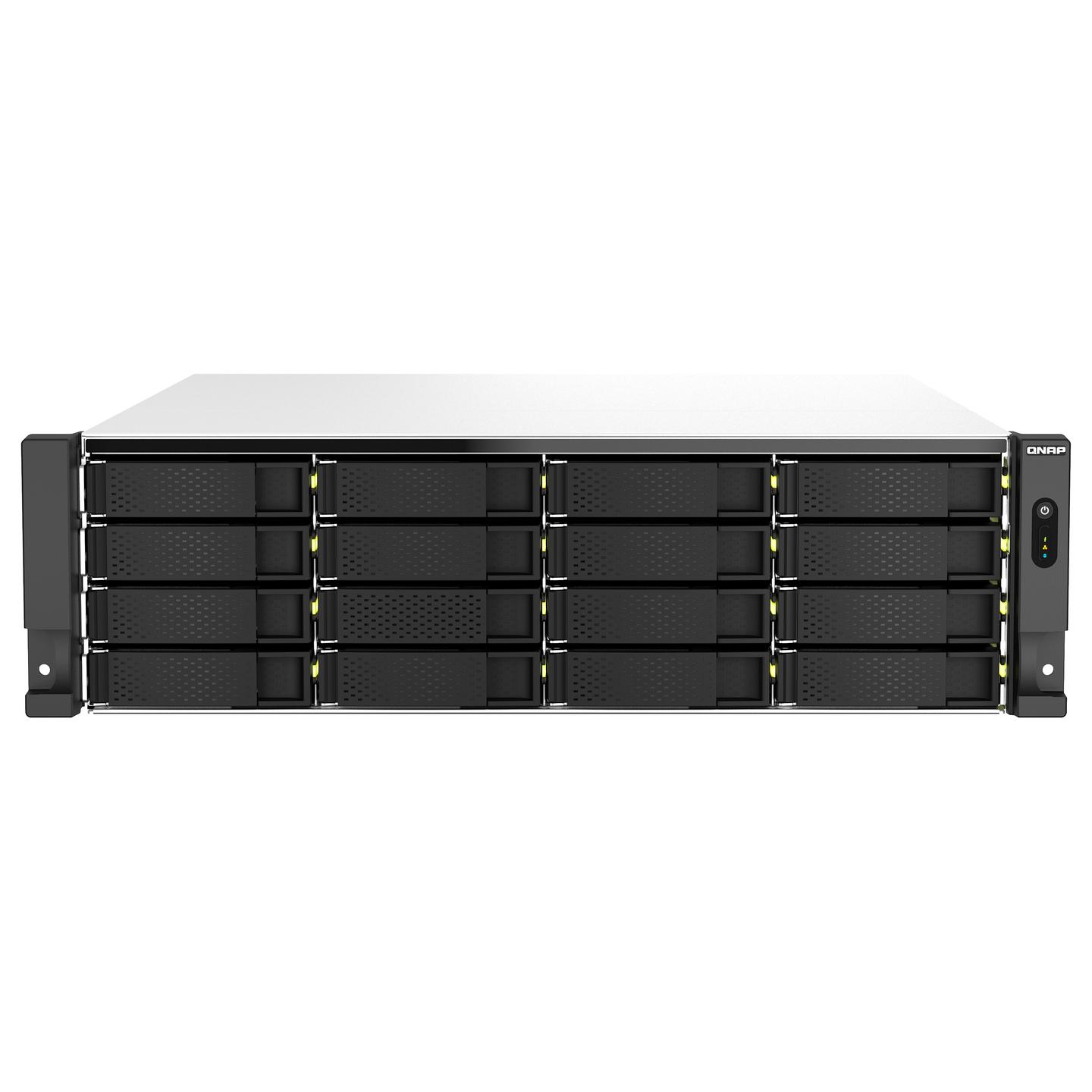 QNAP TS-h2287XU-RP-E2336-32G, Server NAS Rack 3U, 22-Bay (16× 3.5″ HDD + 6× 2.5″ SSD), Intel Xeon E-2336 6-Core, 32GB ECC DDR4, 2× 10GbE + 2× 2.5GbE, 2× 550W Redundant PSU