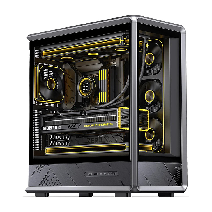Kasë PC Jonsbo D401 / Midi Tower / ATX / Tempered Glass - Zezë - 4