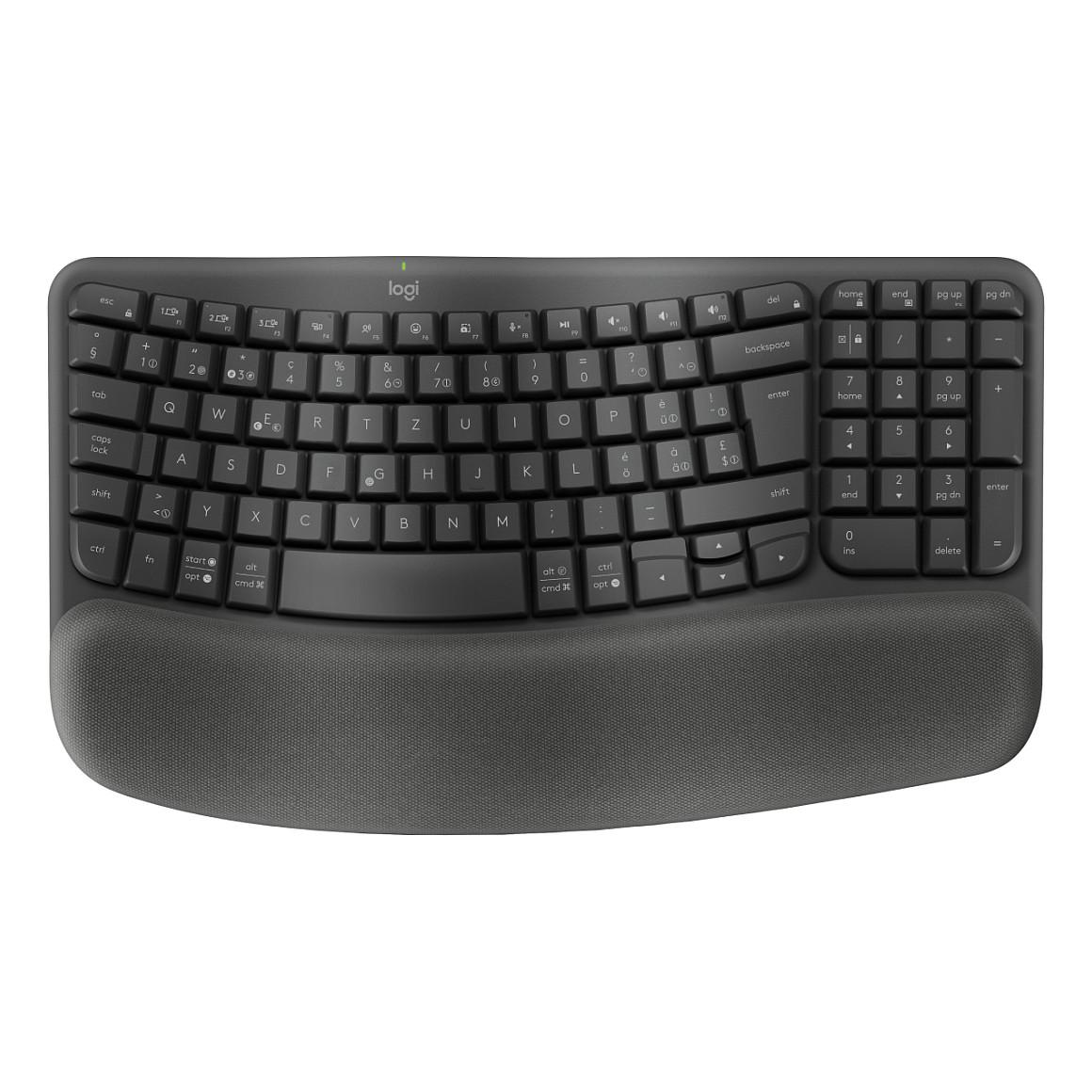 Tastierë pa Kabllo Logitech Wave Keys for Business, Plunger, QWERTZ CH, Bluetooth + Logi Bolt - Grafit - 3