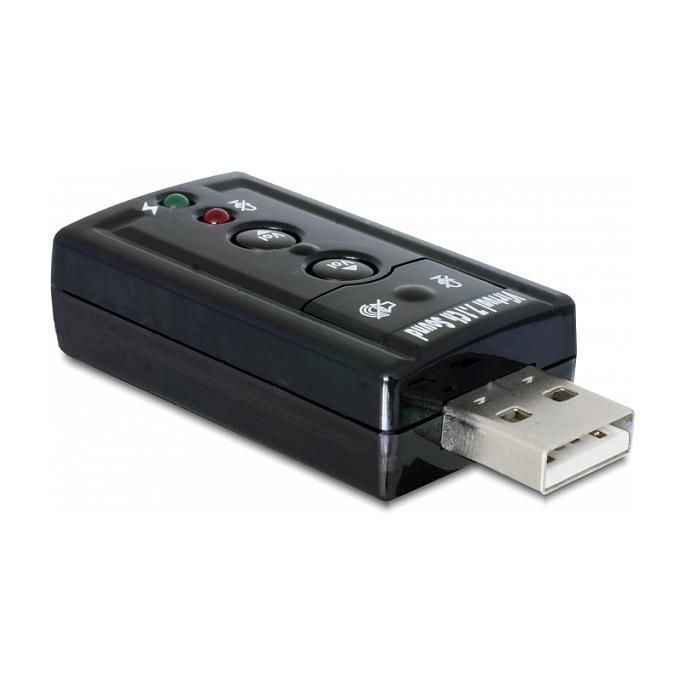 Karta e Zërit USB DeLOCK 63926 / USB / 7.1 Kanale / 24-bit / C-Media CM6533 - Zezë