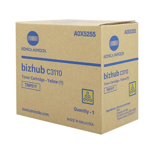 Toner Konica Minolta TNP-51Y, 5000 faqe, për bizhub C3110 - Verdhë