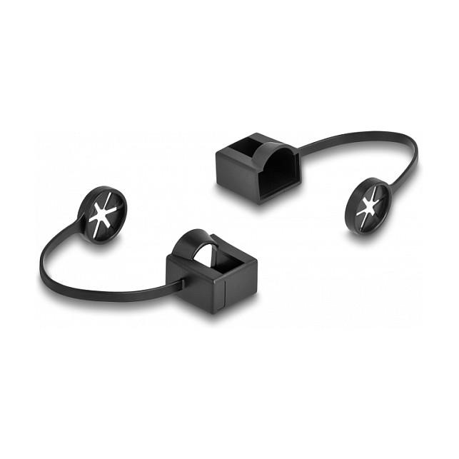 Kapak Mbrojtës nga Pluhuri për Konektorë të Rrjetit DeLOCK 66973, RJ-45 Mashkull, me Kapëse Fiksuese, Set 50 Copë, 20 të Zezë, 20 të Bardhë, 10 të Kuq - 4