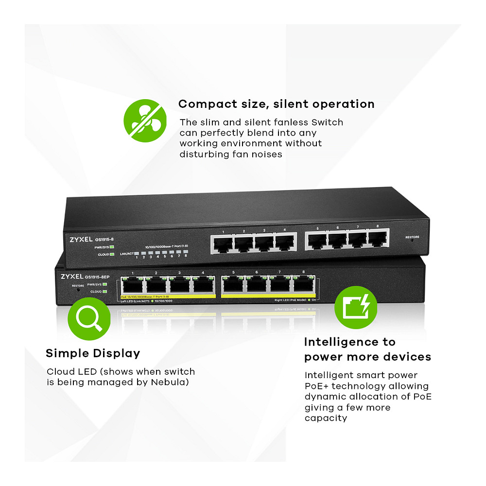 Switch Zyxel 8P GS1915-8 M - 4