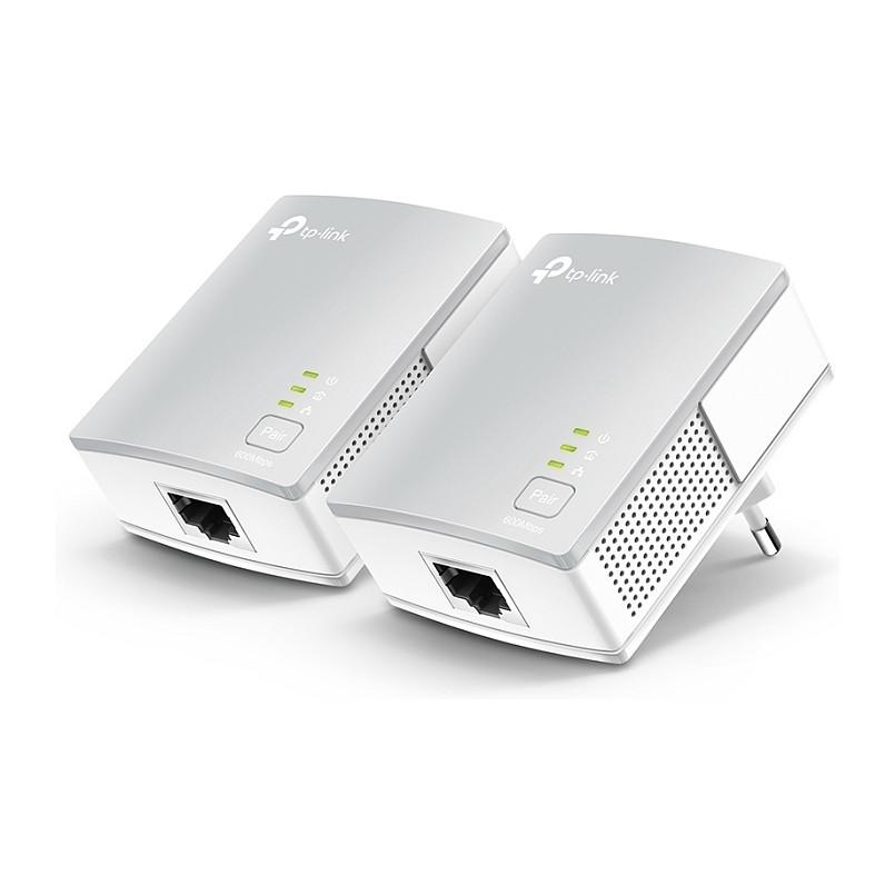 Power-LAN TP-Link TL-PA4010KIT, 500Mbps, HomePlug AV, 1× Fast Ethernet 10/100Mbps, 128-bit AES, Plug & Play - Bardhë