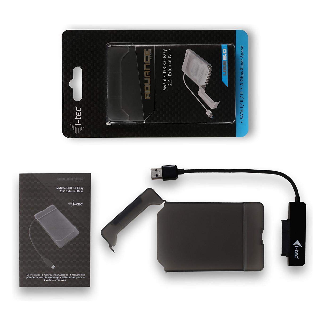 Këllëf i Jashtëm për HDD/SSD i-tec MySafe USB-A Easy 2.5, SATA, USB 3.2 Gen 1, deri në 5 Gbps, 9,5 mm – Zezë - 7