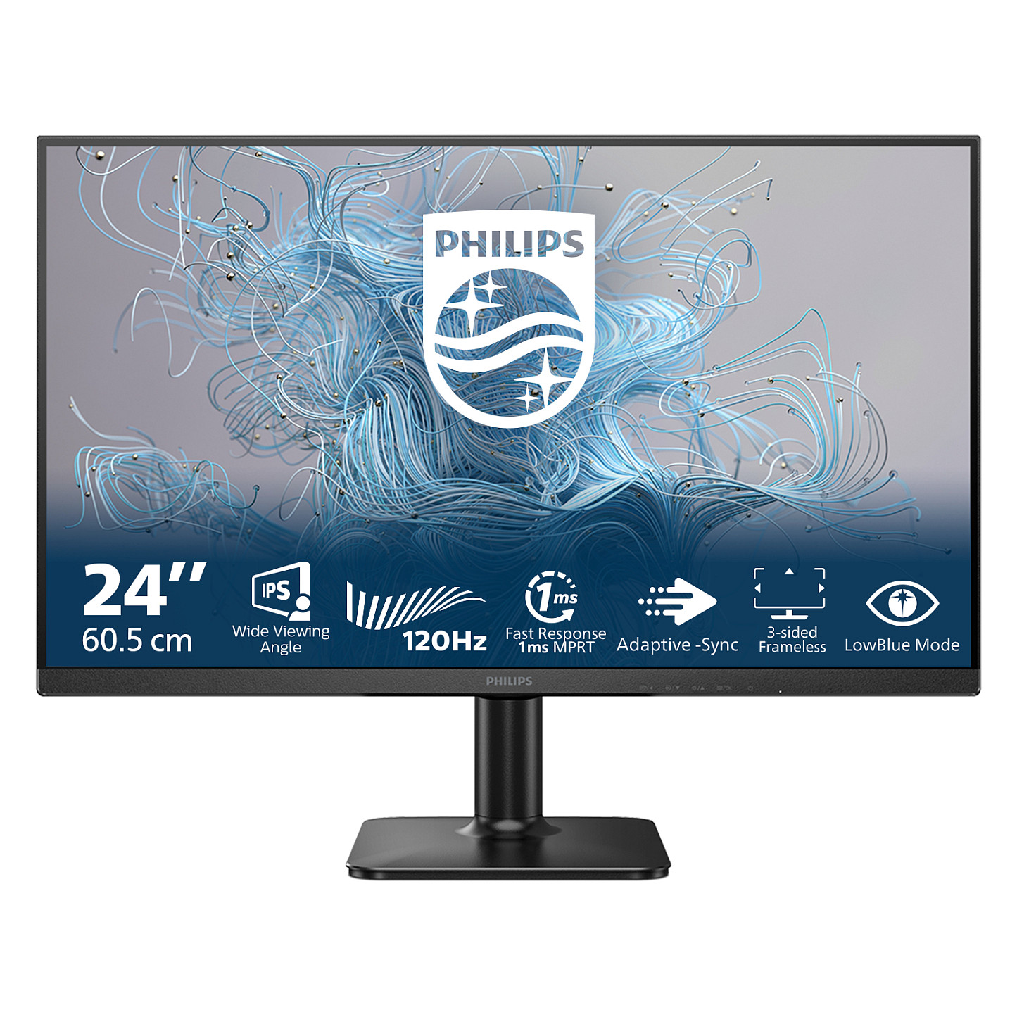 Monitor Philips 1000 Series 24E2N1110 / 23.8" / Full HD IPS / 120Hz / 1ms / HDMI+VGA - Zezë - 1