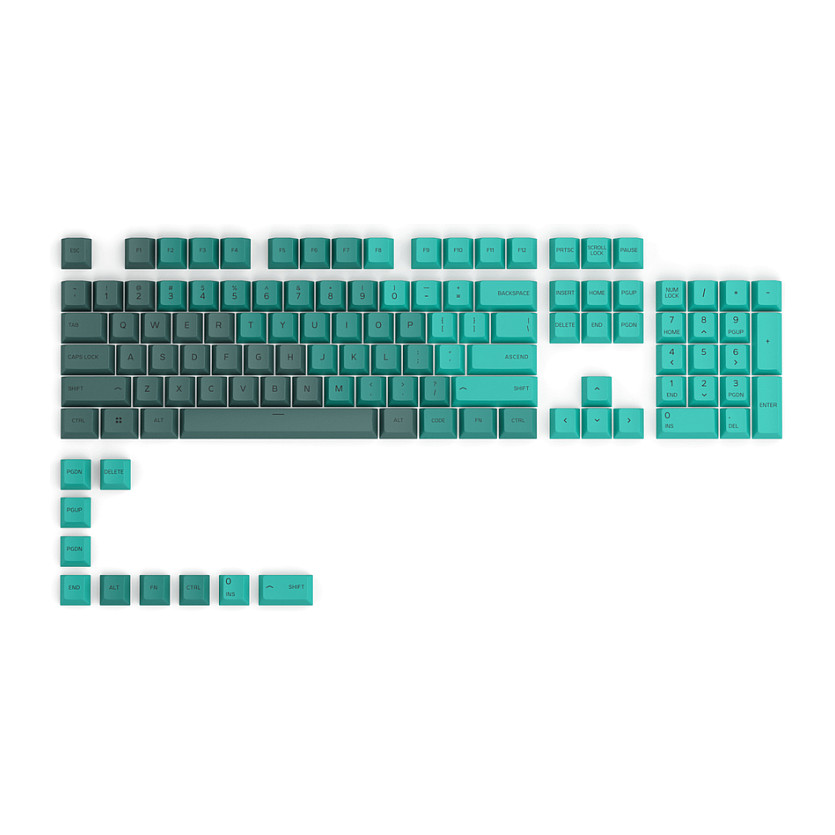 Aksesorë për Tastierë Glorious GPBT / 115 Keycaps / PBT / MX-Compatible / Dye-Sublimation / ISO ES - Rain Forest