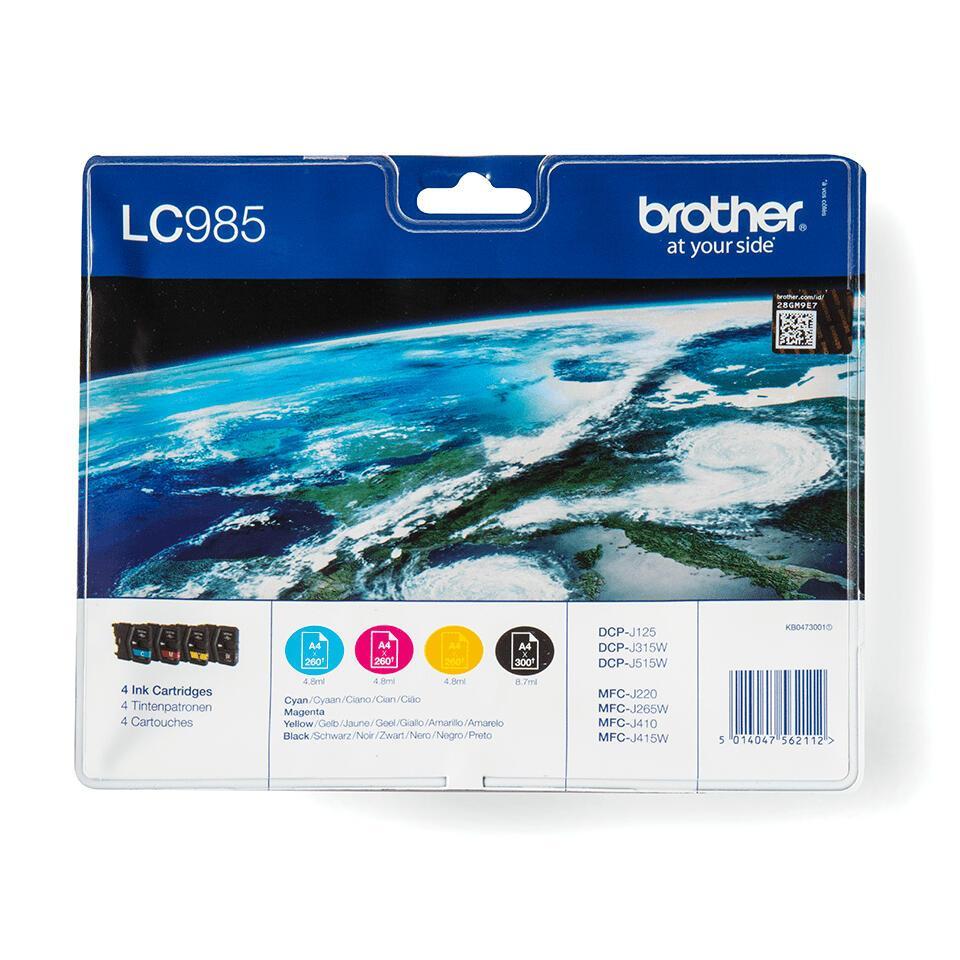 INK Brother LC-985VALBP / LC985VALBP / Multipack / 300/260 faqe – Shumëngjyrësh - 1