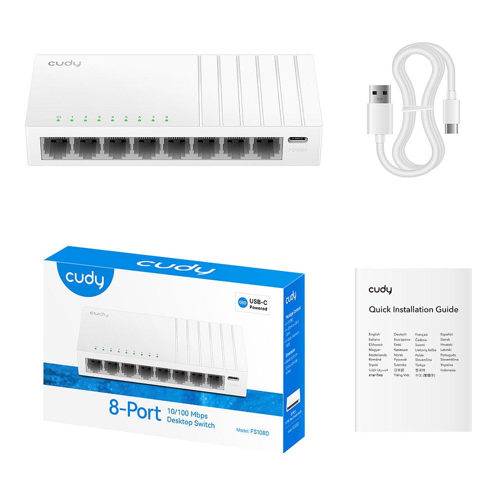 Switch Rrjeti Cudy FS108D / 8-Port Fast Ethernet 10/100 - 3
