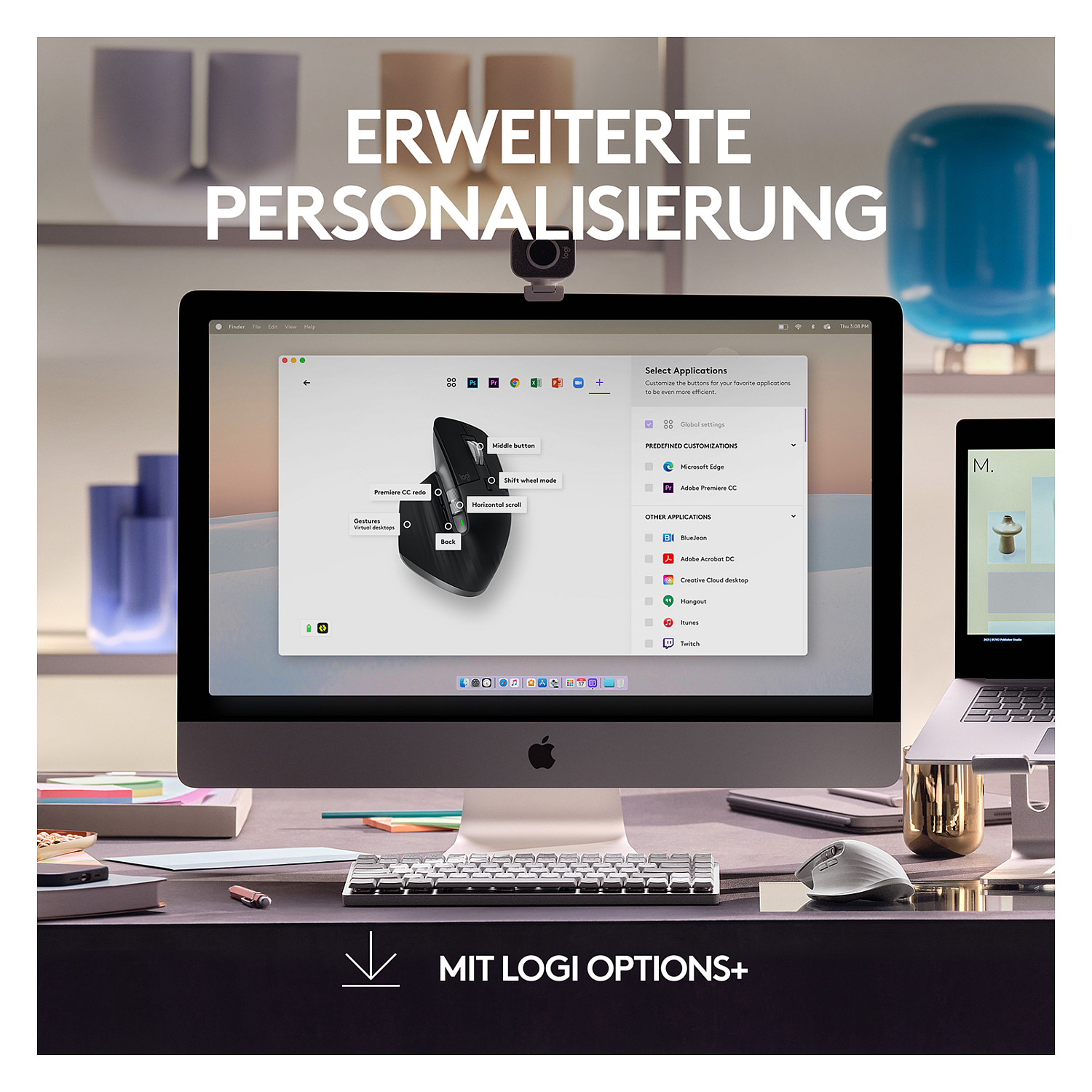 Maus Logitech Master Series MX Master 3S for Mac grau - 14
