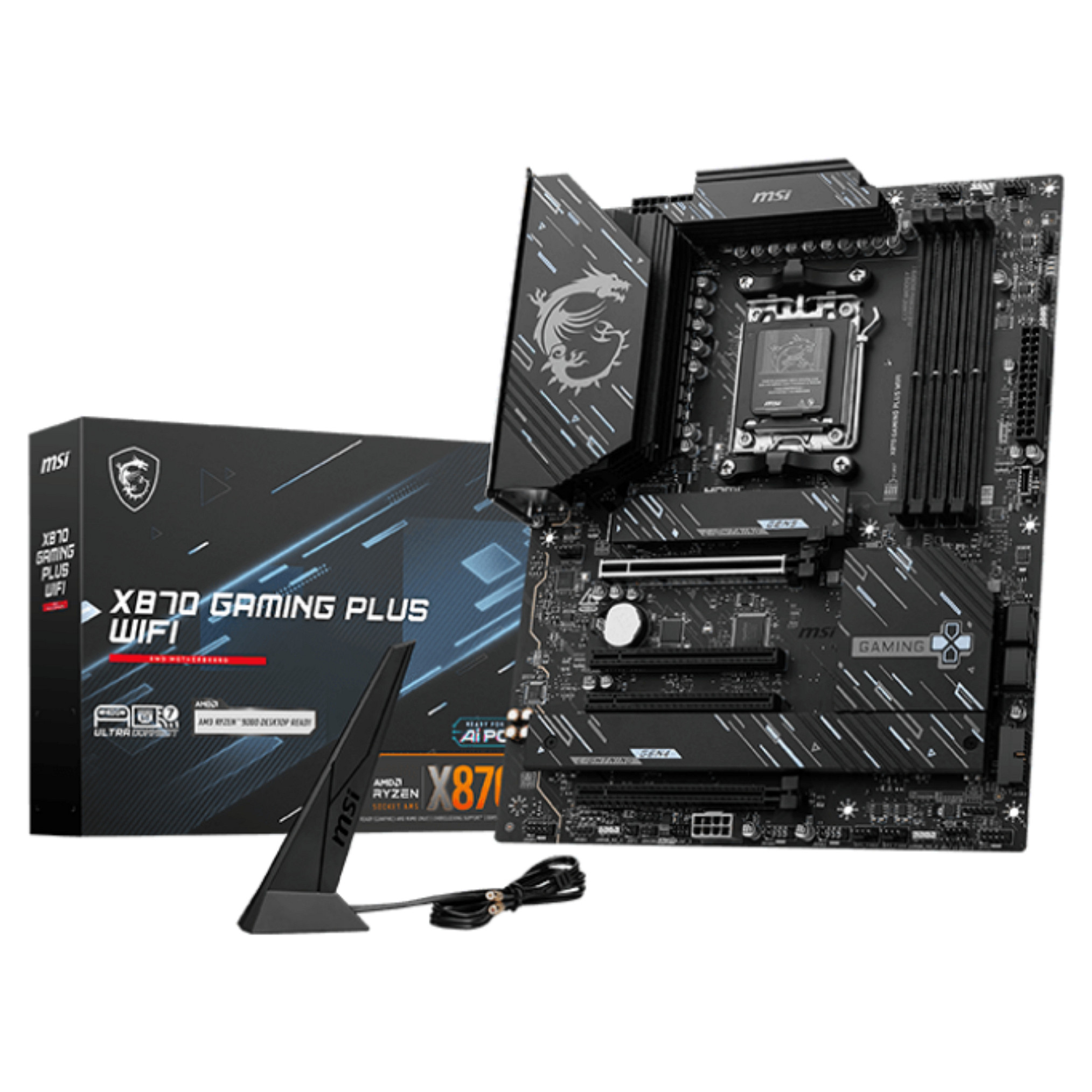 Pllakë Amë MSI X870 GAMING PLUS WIFI / AMD AM5 / X870 / DDR5 / ATX / Wi-Fi 7 / 5GbE LAN