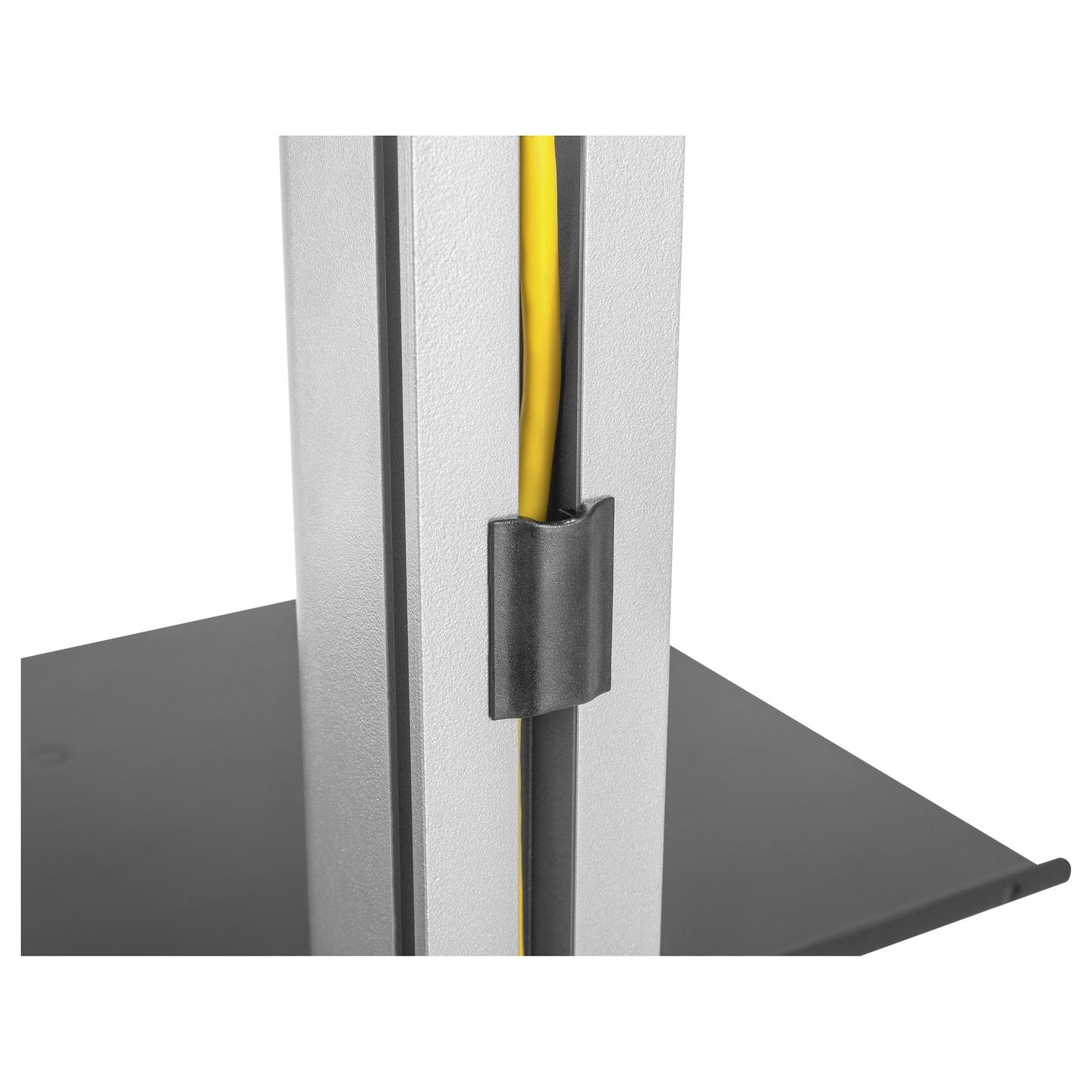 Mbajtëse për TV Equip 650621 , 37–70" , deri 30kg , dysheme–tavan , lartësi e rregullueshme , rrotullim 360° , VESA 200x200–600x400 - Argjend - 9