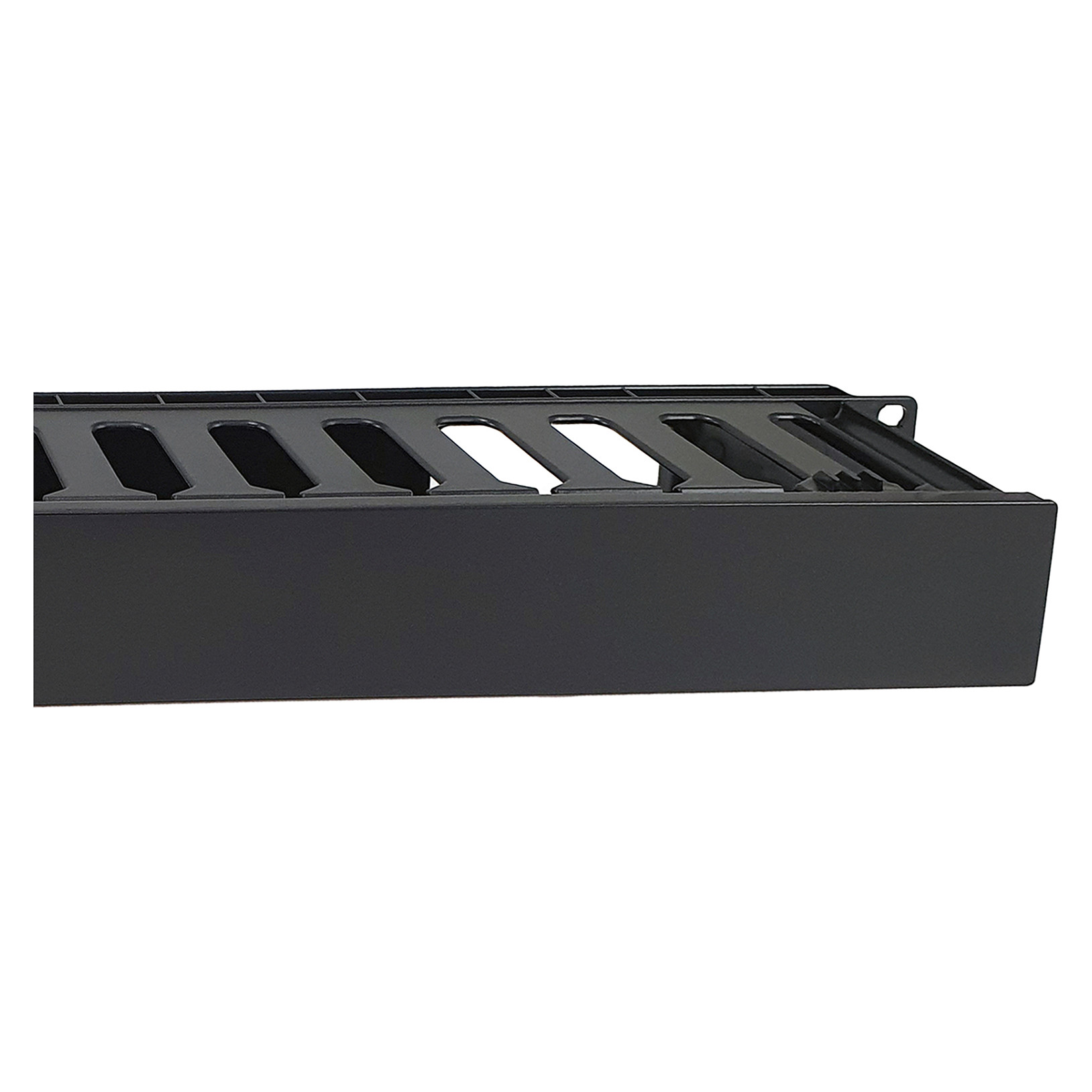 DIGITUS 19 Inch 1U Cable Management Panel Removable Rear Plate Rack Cable Organizer Black - 4