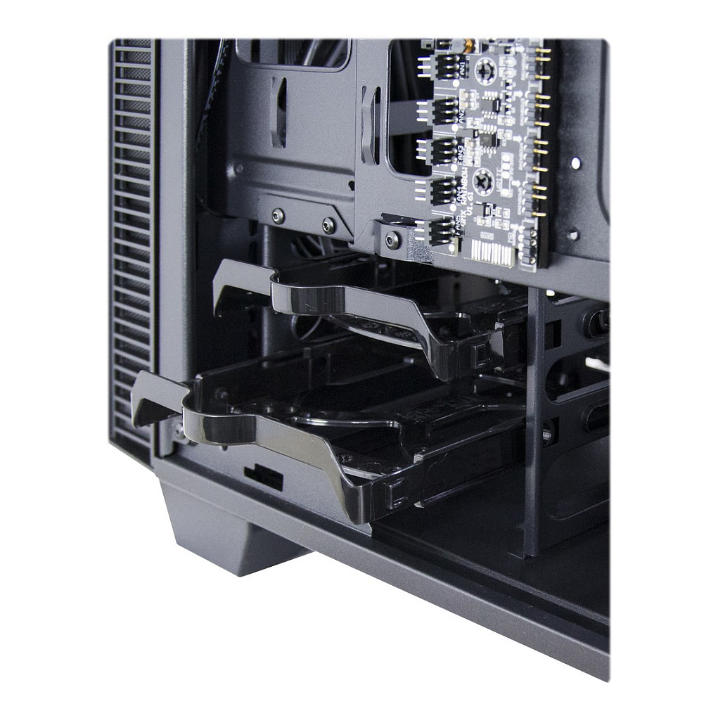 Kasë PC Inter-Tech X-608 Infinity Micro / Micro Tower / Micro-ATX / Mini-ITX / 1x 120mm RGB Fan / Tempered Glass - Zezë - 10