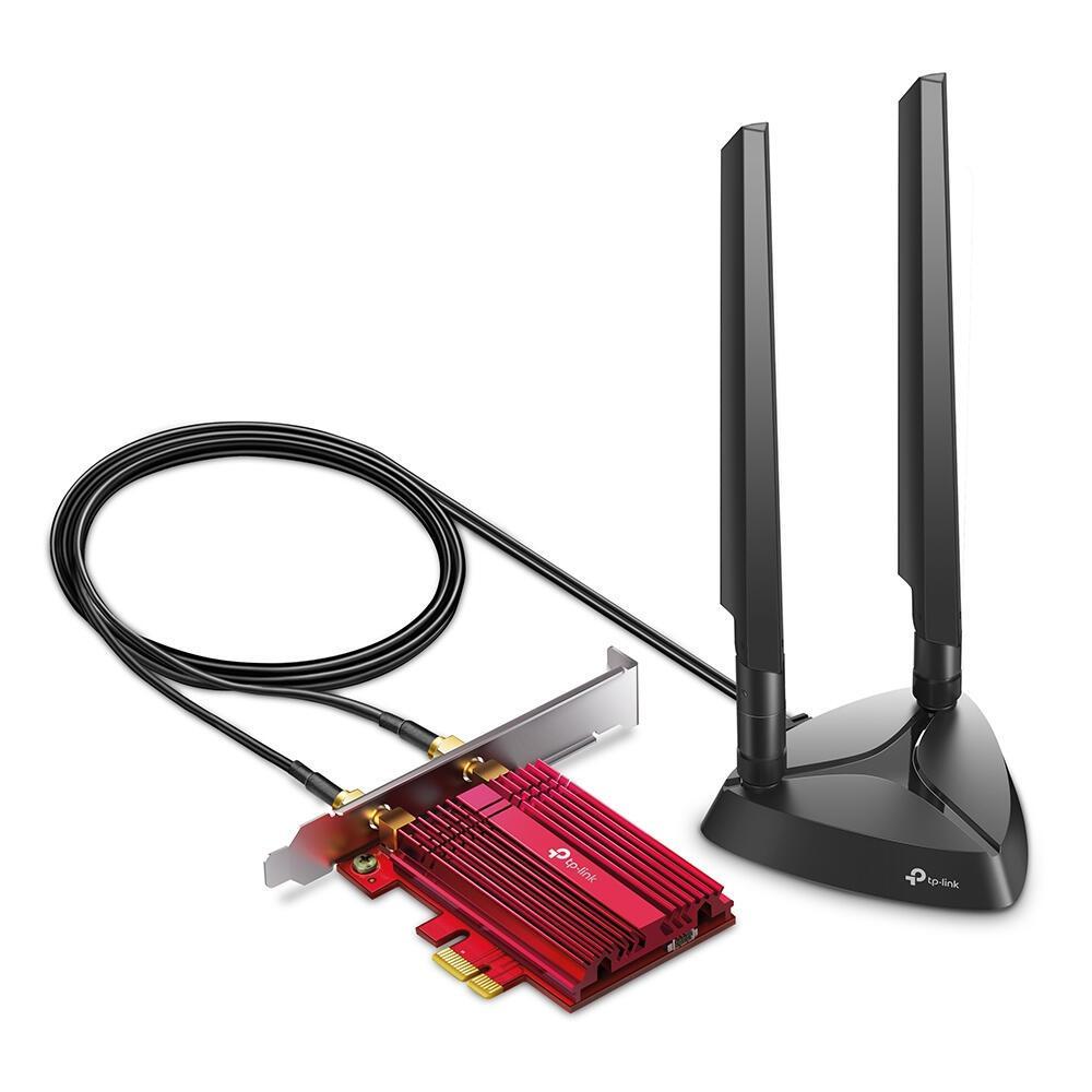 Kartë Rrjeti TP-Link Archer TXE75E / AXE5400 / Wi-Fi 6E / 2402+2402+574Mbps / Bluetooth – Zezë/Kuqe - 2