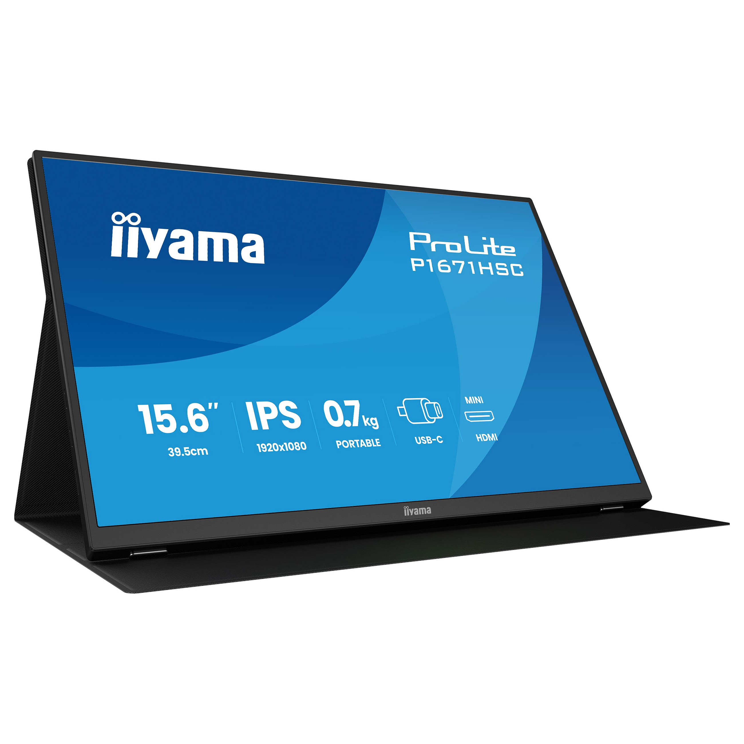Monitor IIYAMA P1671HSC-B1 / 15.6" / Full HD IPS LED / 60 Hz / 3ms / USB-C + HDMI - Zezë - 4