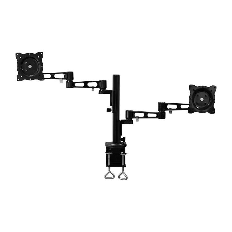 Mbajtëse për Monitor LogiLink BP0038 / 2 Monitorë / 13–26" / deri 8kg për Monitor / VESA 75x75 & 100x100 / Rotacion 360° - Zezë - 2