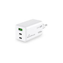 Karikues MediaRange MRMA123 / GaN / 100W / 2x USB-C / USB-A / PD 3.0 / QC 3.0 - Bardhë