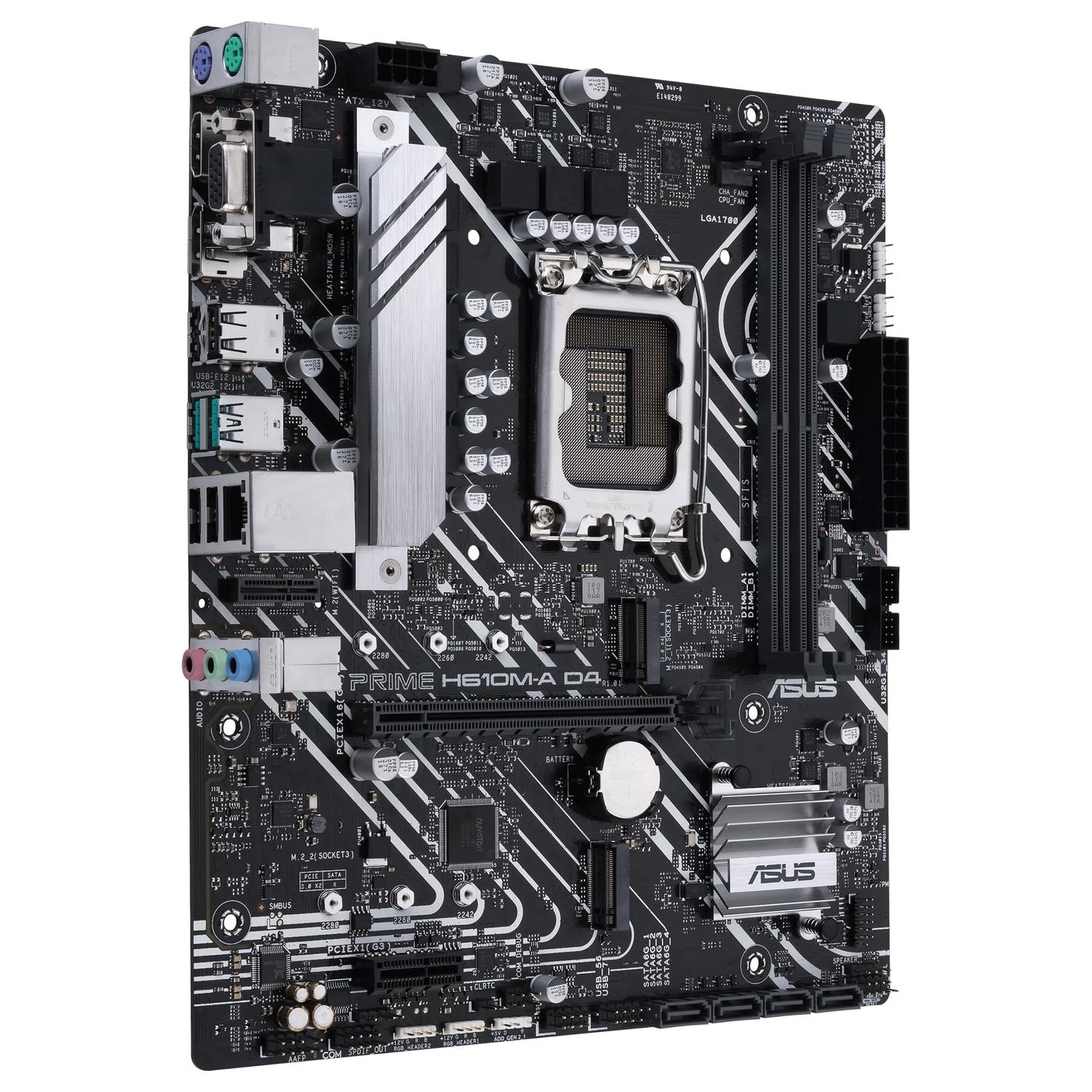 Pllakë Amë ASUS PRIME H610M-A D4-CSM / Intel LGA1700 / H610 / DDR4 / Micro ATX / Gigabit LAN - 3