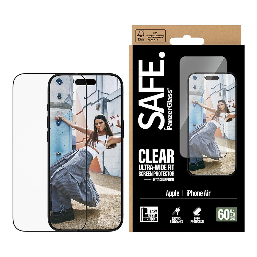 Mbrojtëse për ekran PanzerGlass Black Frame / iPhone Air / Ultra-Wide Fit / EasyAligner - Transparente - 2