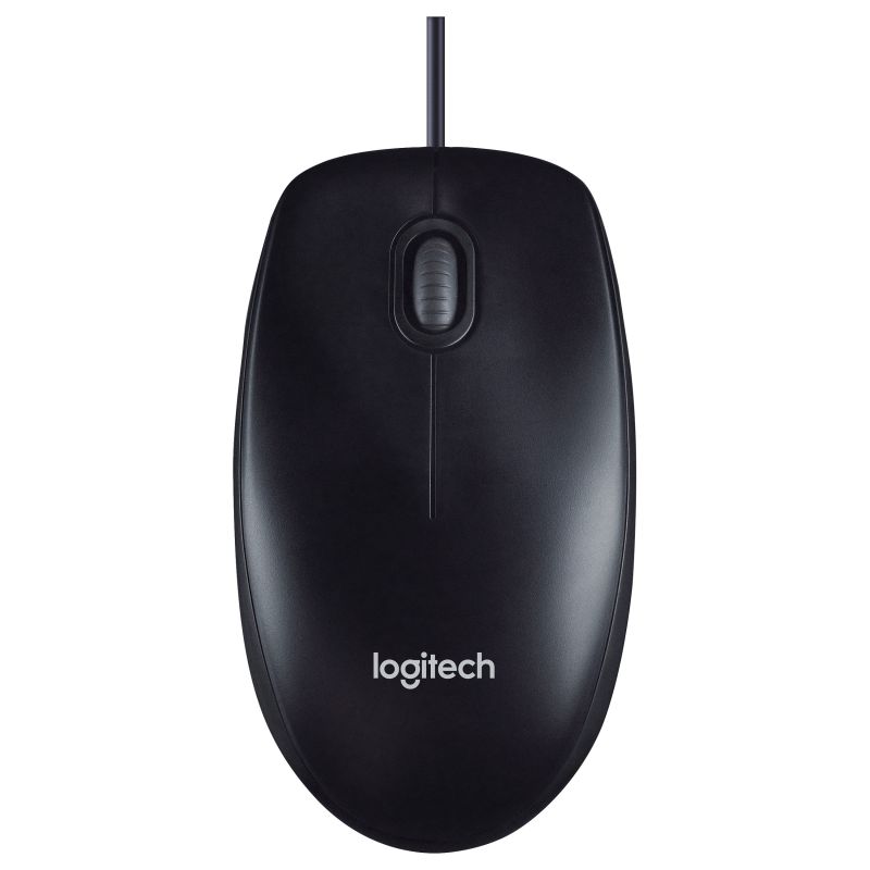 Maus pa kabllo Logitech M90 – USB, Optik, 1000 DPI, 3 Butona, me Kabllo, e zezë