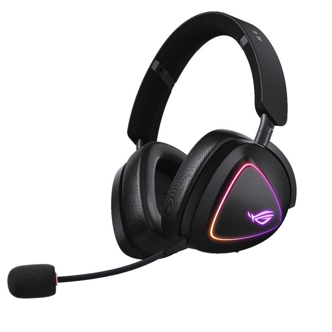 Kufje Gaming ASUS ROG Delta II / Wireless 2.4GHz+Bluetooth+3.5mm / Driverë 50mm / 7.1 Surround / Mikrofon - Zezë - 1