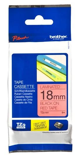 Shirit për Printer 3D Brother Colour Ribbon TZE-441 / TZE441 - Zezë mbi Kuqe - 1
