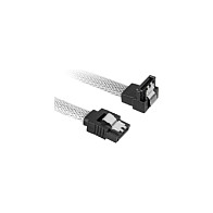 Kabllo Sharkoon SATA III 90° / 0.6m – Bardhë - 1