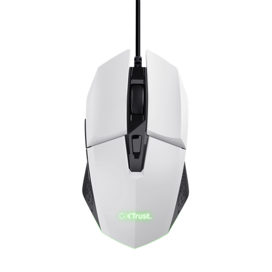 Maus Gaming Trust GXT 109W Felox / Wired / 200-6400 DPI / 6 Butona / LED Shumëngjyrësh - Bardhë