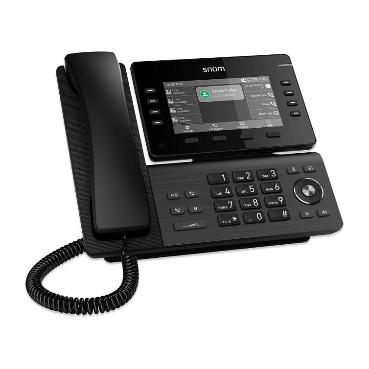 Telefon VoIP Snom D812, ekran 5" IPS me ngjyra, 8 taste, USB 2.0, Gigabit Ethernet, PoE - Zezë