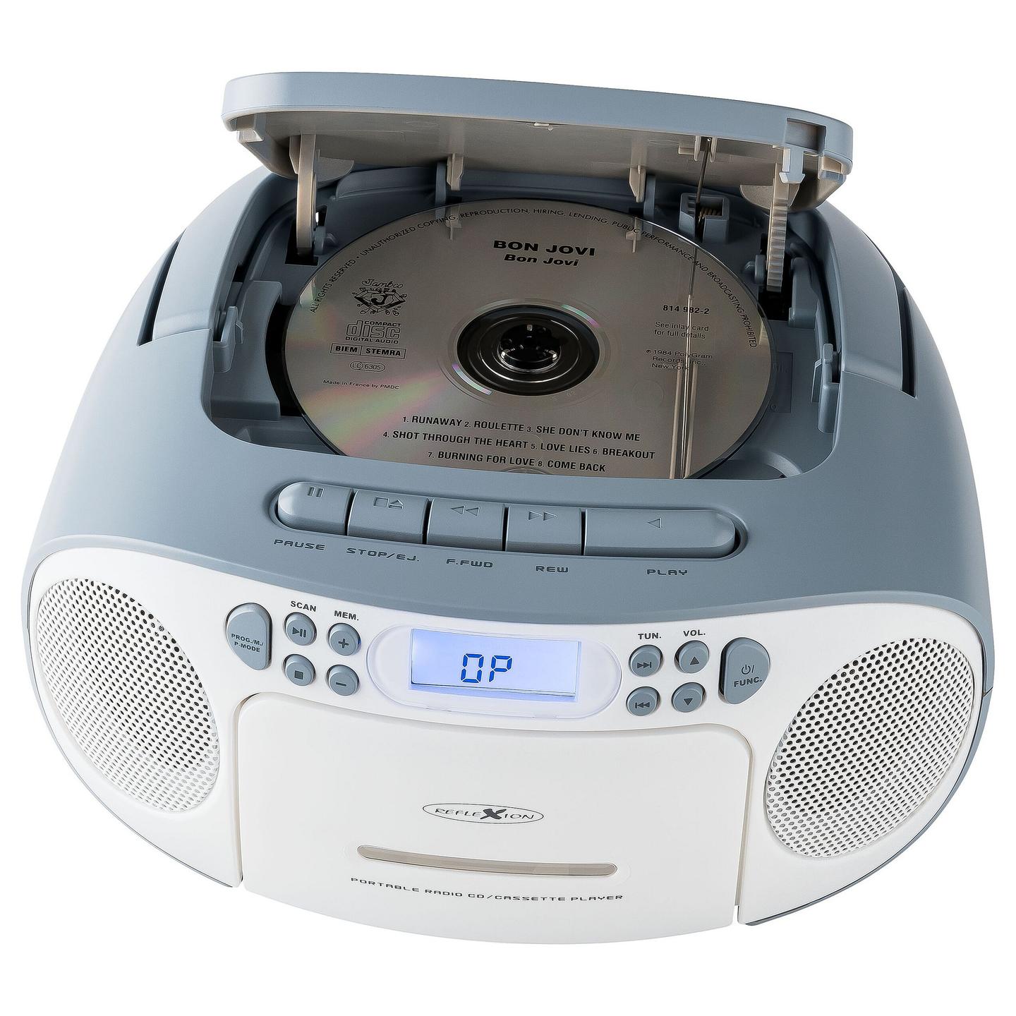 Radio portative Reflexion RCR2260, FM, PLL, 20 W RMS, Ekran LCD, Dalje për Kufje 3,5 mm - Bardhë, kaltër - 6