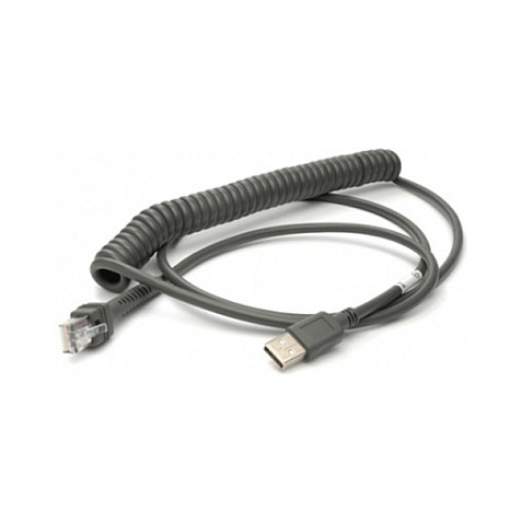 Kabllo USB Honeywell 53-53235-N-3 / USB-A / Coiled / 2.9 m / Host Powered - Gri