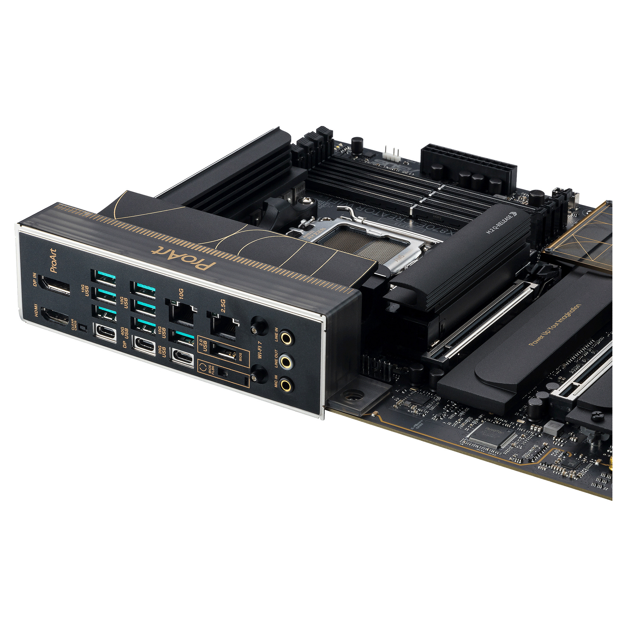 Pllakë Amë ASUS ProArt X870E-CREATOR WIFI / AMD AM5 / X870E / DDR5 / ATX / Wi-Fi 7 / 10GbE + 2.5GbE LAN - 3