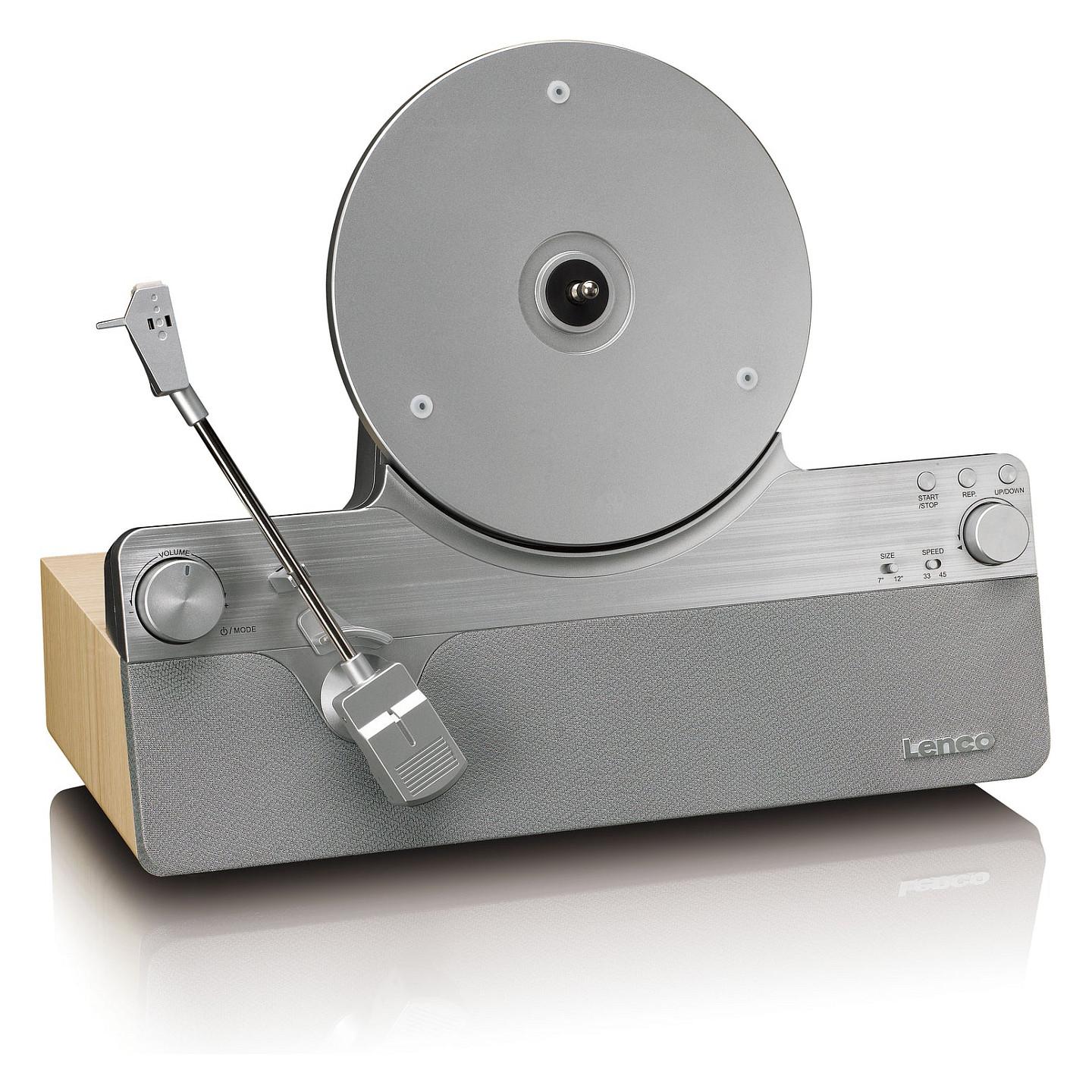 Gramafon Lenco LSA-071SI, Me Rrip, Plotësisht Automatik, Bluetooth, 10 W, dalje kufjesh 3.5 mm - Gri - 4