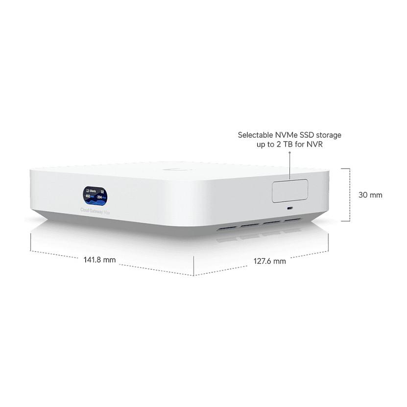 Ruter Ubiquiti UniFi Cloud Gateway Max UCG-Max-NS, 2.5GbE, 1x WAN, 4x LAN, 2.3Gbps IPS - Bardhë - 4