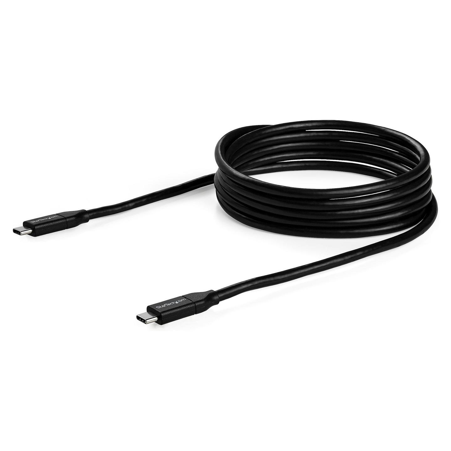 Kabllo USB StarTech.com USB2C5C2M / USB-C në USB-C / 2m / USB 2.0 / 480Mbps / 100W / 5A - Zezë - 3