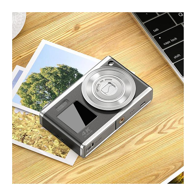 Kamerë digjitale Rollei Compactline 10x / 60MP / 10x Optical Zoom / 4K / Dual Display - Gri/Argjend - 10