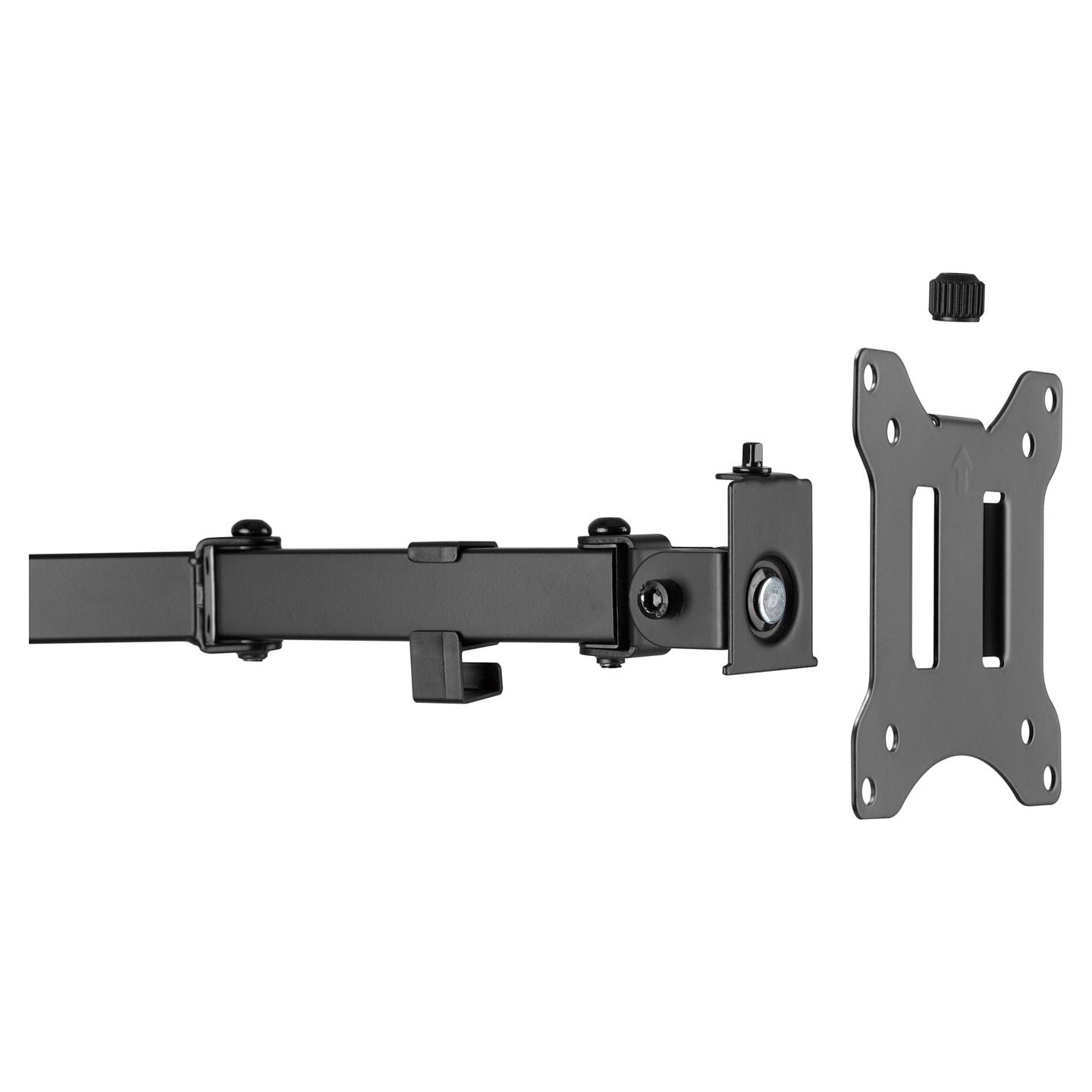 Mbajtëse për Monitor / 2 Monitorë / 15"-32" / 8kg për Monitor / VESA 75x75-100x100 / Tavolinë / Rregullim në Lartësi - Zezë - 6