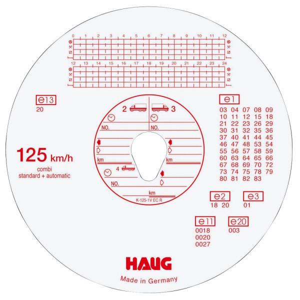 Diagramë për Tachograf HAUG / 125 km/h / Kombi / 100 Copë